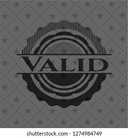 Valid black emblem. Vintage.
