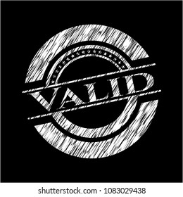  Valid chalk emblem written on a blackboard