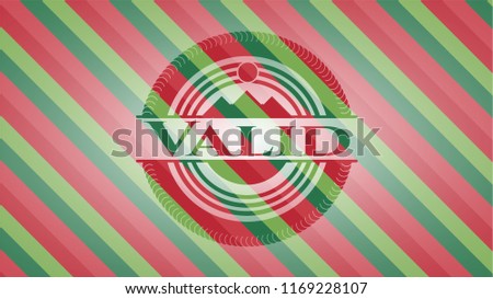 Valid christmas colors emblem.