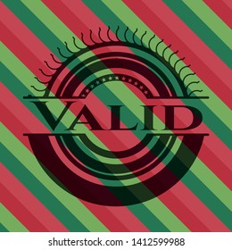 Valid christmas style emblem. Vector Illustration. Detailed.