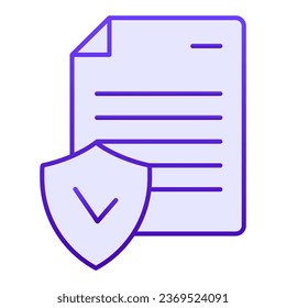 Valid document flat icon. Note with check blue icons in trendy flat style. Approved document gradient style design, designed for web and app. Eps 10