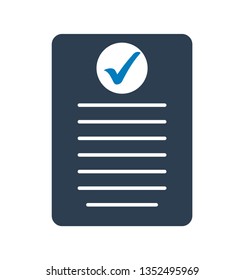 Valid Document Icon. Flat style vector EPS.