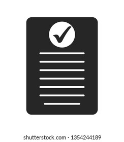 Valid Document Icon. Flat style vector EPS.