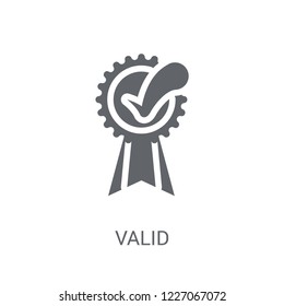 Valid icon. Trendy Valid logo concept on white background from Startup Strategy and Success collection. Suitable for use on web apps, mobile apps and print media.