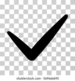 Valid icon. Vector illustration style is flat iconic symbol, black color, transparent background. Designed for web and software interfaces.