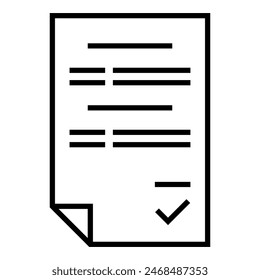 valid letter icon on transparent background, notary icon