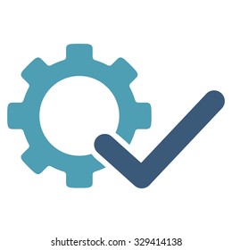 Valid Options vector icon. Style is bicolor flat symbol, cyan and blue colors, rounded angles, white background.