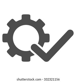 Valid Options vector icon. Style is flat symbol, gray color, rounded angles, white background.