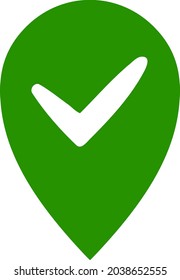Valid place icon with flat style. Isolated vector valid place icon illustrations, simple style.