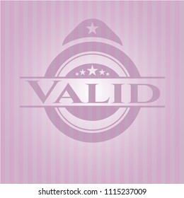  Valid realistic piValid pink emblemValid badge with pink backgroundnk emblem
