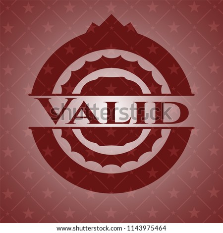 Valid realistic red emblem
