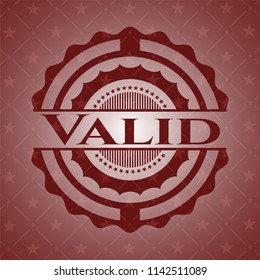 Valid red emblem. Vintage.