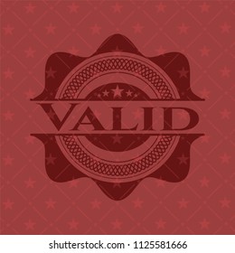 Valid retro red emblem