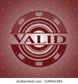Valid retro style red emblem