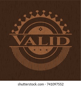 Valid retro wooden emblem