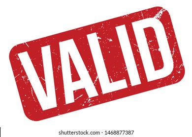 Valid Rubber Stamp. Valid Rubber Grunge Stamp Seal Vector Illustration - Vector