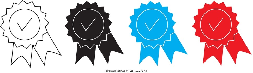 valid seal or guarantee quality icons symbol sign, vector illustration