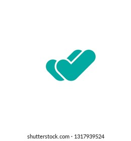Valid Seal icon. Blue double tick. Flat done sticker icon. Isolated on white. Accept button. Good for web and software interfaces. Vector illustration. Check Mark. 