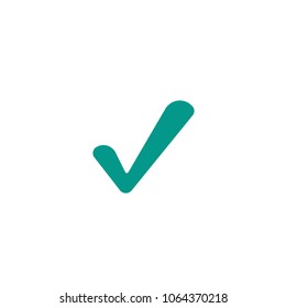 Valid Seal icon. Blue tick. Flat OK sticker icon. Isolated on white. Accept button. Good for web and software interfaces. Vector illustration. Check Mark. 