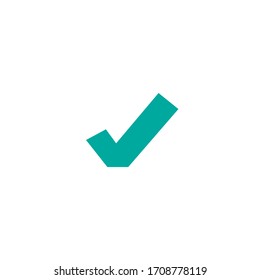 Valid Seal icon. Blue tick . Flat OK sticker icon. Check mark. Isolated on white. Accept button. Good for web and software interfaces. Vector illustration.