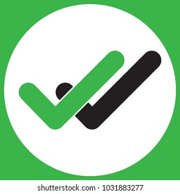 valid seal icon double tick vector