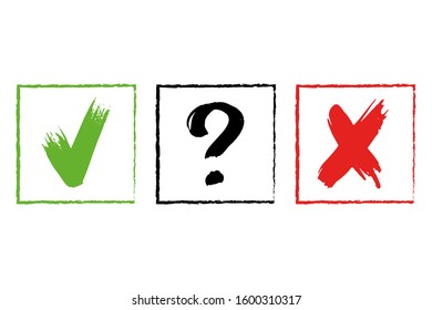 Valid Seal icons set. Blue circle with tick and double tick. Flat OK sticker icon. Isolated on white. Vector illustration. Good for web and software interfaces.