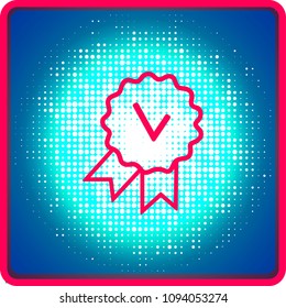 Valid Seal vector icon. Flat symbol, gray color, white background.