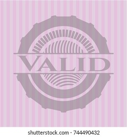 Valid vintage pink emblem