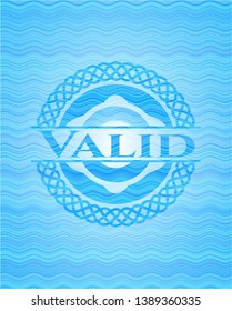 Valid water wavec oncept emblem. Vector Illustration. Detailed.