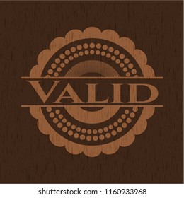 Valid wood icon or emblem