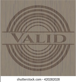 Emblema de madera válido