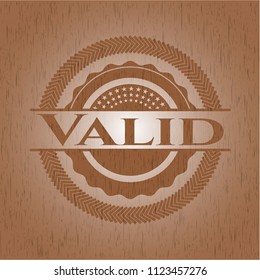 Valid wooden emblem. Retro