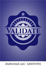 Validate with denim texture