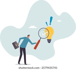 Validate startup idea that have potential to implement and success in real life, analyze and choose best business idea .business concept.flat character.