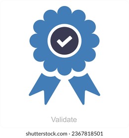 Validate and success icon concept