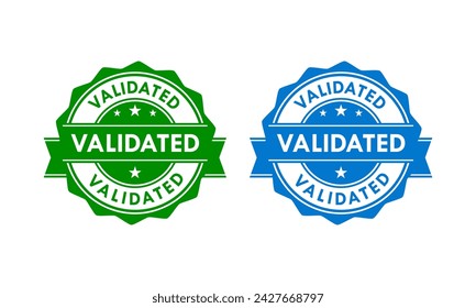 Validated design logo template illustration