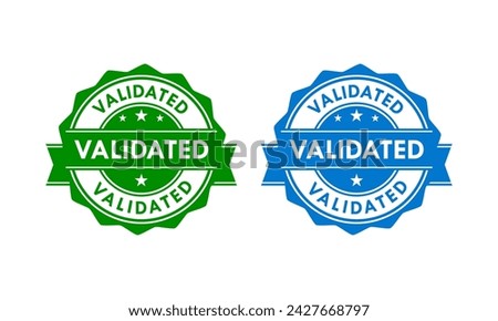 Validated design logo template illustration