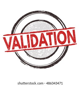 Validation grunge rubber stamp on white background, vector illustration