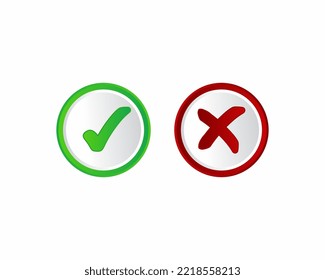 Validation Icon With Circle. White Background Vector