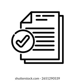 Validation Icon Line Vector Illustration