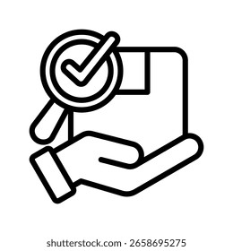 Validation icon line vector illustration