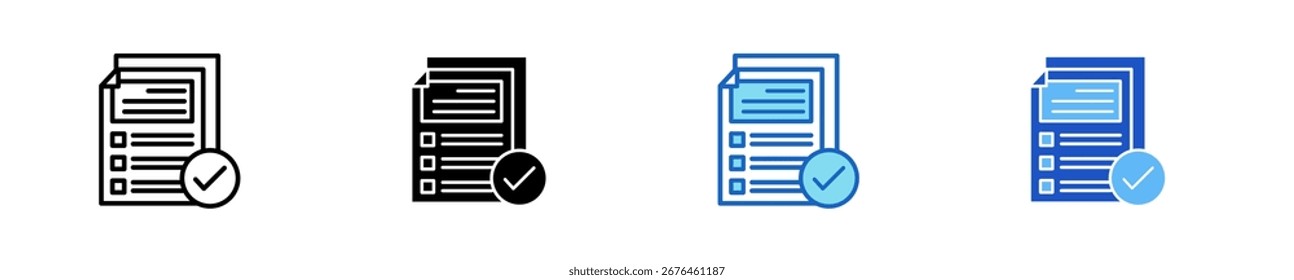 Conjunto de ícones de validação - Conjunto de vários estilos