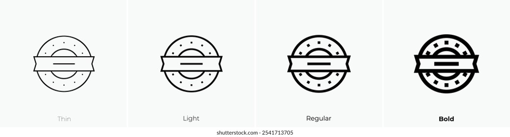 validation icon. Thin, Light Regular And Bold style design isolated on white background