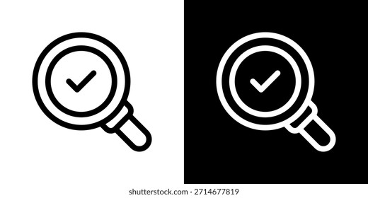 Ilustración vectorial de icono de validación. Diseño De Línea Fresca Construido Para Una Flexibilidad Creativa En Versiones Claras Y Oscuras.