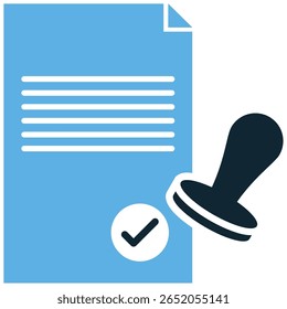Vetor do ícone de validação, significando aprovação, precisão e verificação. Perfeito para confirmar dados, processos ou resultados em projetos de tecnologia, finanças ou conformidade.