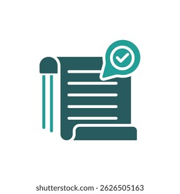 ícone de validação. vetor.Sinal editável de estilo traço.linear para usar a ilustração web design,logo.Symbol.
