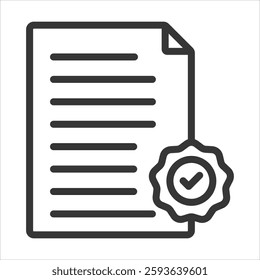 Validation Outline Icon Vector Illustration