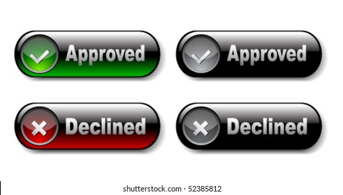 Validation and rejection icons