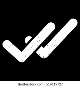 Validation rubber seal stamp watermark. Icon vector symbol with grunge design and dirty texture. Scratched white ink sign on a black background.