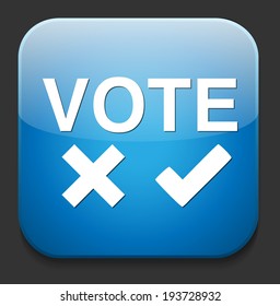 Validation sign, vote icon